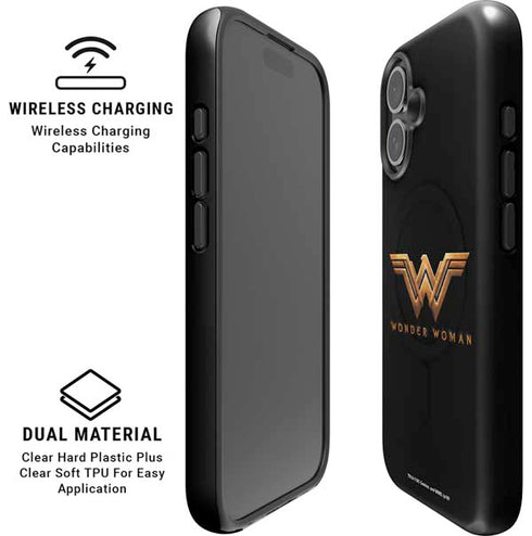 DC Comics Wonder Woman Gold Emblem iPhone 16 Plus Magsafe Impact Case
